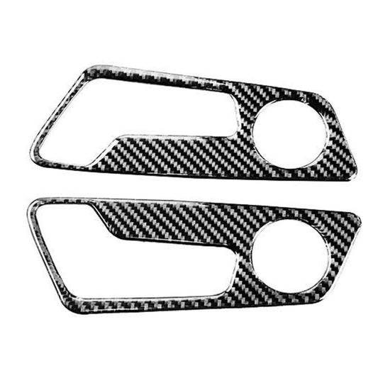 Car Carbon Fiber Seat Adjustment Panel Decorative Sticker for Audi A6L / A7 2019-, Left and Right Drive Universal by buy2fix