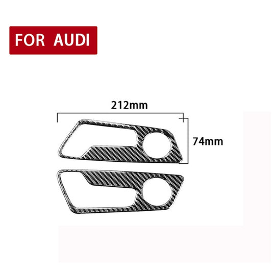 Car Carbon Fiber Seat Adjustment Panel Decorative Sticker for Audi A6L / A7 2019-, Left and Right Drive Universal by buy2fix