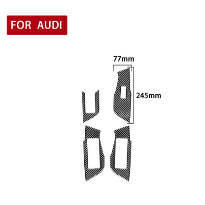 Car Carbon Fiber Window Glass Lift Decorative Sticker for Audi A6L / A7 2019-, Left Drive by buy2fix