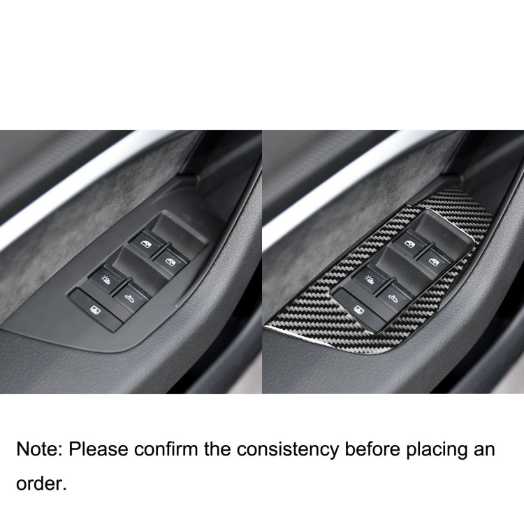 Car Carbon Fiber Window Glass Lift Decorative Sticker for Audi A6L / A7 2019-, Left Drive by buy2fix