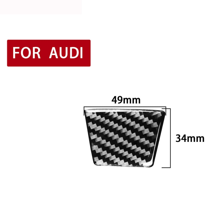 Car Carbon Fiber Steering Wheel Lower Decorative Sticker for Audi A6L / A7 2019-, Left and Right Drive Universal by buy2fix