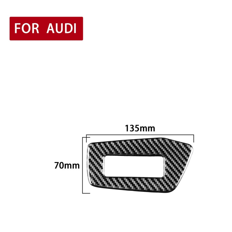 Car Carbon Fiber Headlight Switch Decorative Sticker for Audi A6L / A7 2019-, Left Drive by buy2fix