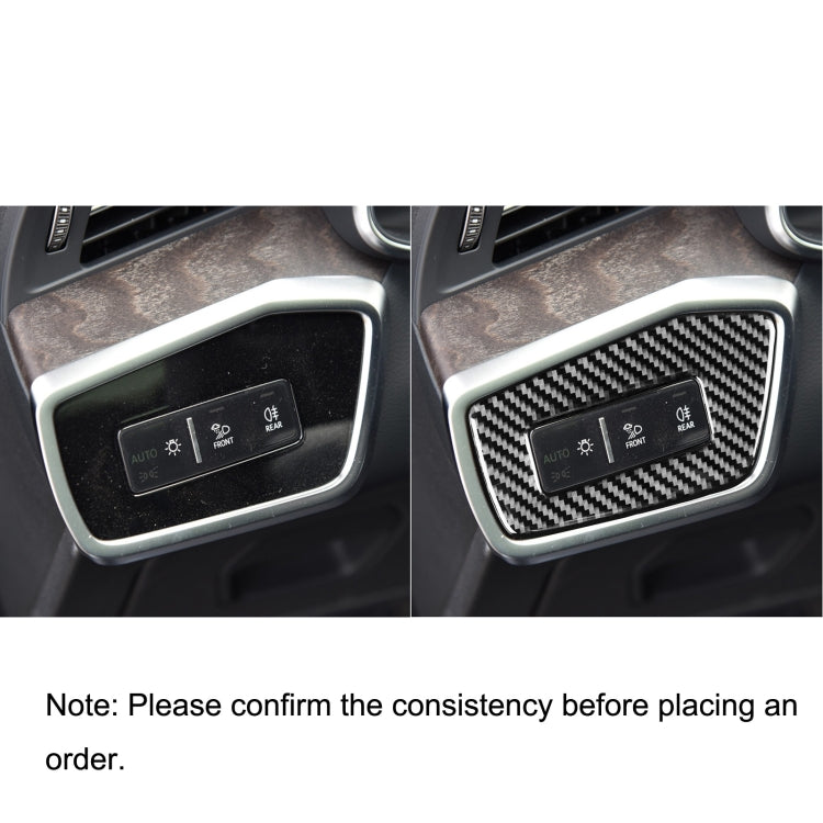 Car Carbon Fiber Headlight Switch Decorative Sticker for Audi A6L / A7 2019-, Left Drive by buy2fix