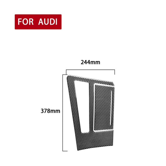 Car Carbon Fiber Gear Panel Decorative Sticker for Audi A6L / A7 2019-, Left Drive by buy2fix