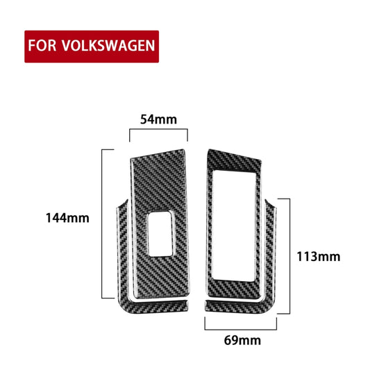 Car Carbon Fiber Glass Lift Panel Decorative Sticker for Volkswagen Beetle 2012-2019, Left Drive by buy2fix
