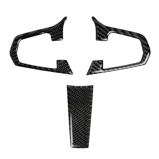 3 in 1 Car Carbon Fiber Steering Wheel Solid Color A Decorative Sticker for BMW G01 X3 2018-2020 / G02 X4 2019-2020, Left and Right Drive Universal by buy2fix