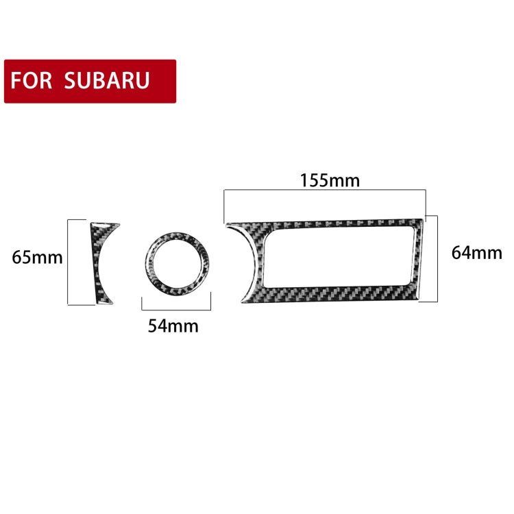 3 in 1 Car Carbon Fiber Storage Box A Decorative Sticker for Subaru BRZ / Toyota 86 2017-2019, Left Drive by buy2fix