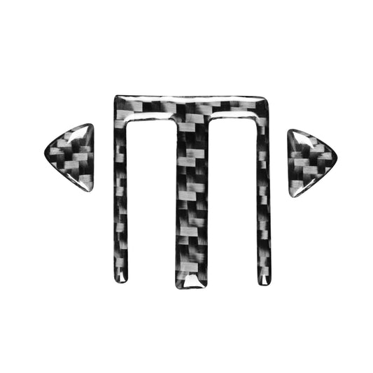 3 in 1 Car Carbon Fiber Central Air Outlet Decorative Sticker for Subaru BRZ / Toyota 86 2017-2019, Left and Right Drive Universal by buy2fix