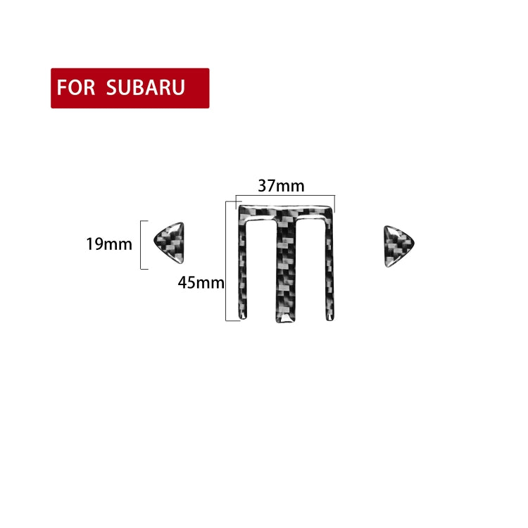 3 in 1 Car Carbon Fiber Central Air Outlet Decorative Sticker for Subaru BRZ / Toyota 86 2017-2019, Left and Right Drive Universal by buy2fix