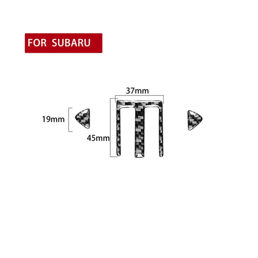 3 in 1 Car Carbon Fiber Central Air Outlet Decorative Sticker for Subaru BRZ / Toyota 86 2017-2019, Left and Right Drive Universal by buy2fix