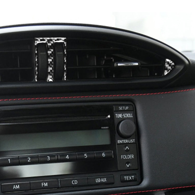 3 in 1 Car Carbon Fiber Central Air Outlet Decorative Sticker for Subaru BRZ / Toyota 86 2017-2019, Left and Right Drive Universal by buy2fix