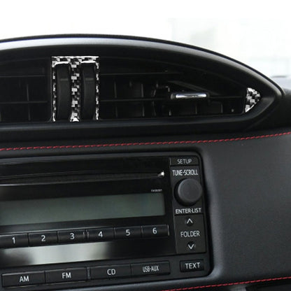 3 in 1 Car Carbon Fiber Central Air Outlet Decorative Sticker for Subaru BRZ / Toyota 86 2017-2019, Left and Right Drive Universal by buy2fix