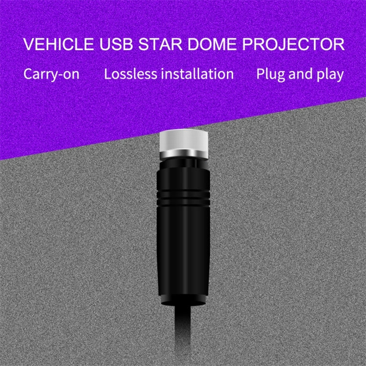 Car USB Star Dome Projector Hose Light, Constantly Bright Version(Purple Blue) by buy2fix