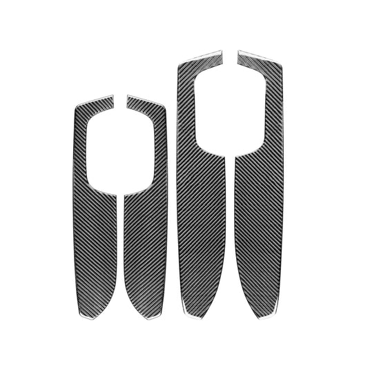 4 PCS / Set Carbon Fiber Car Door Armrest Panel Decorative Sticker for Toyota Tundra 2014-2018, Left Right Driving - Car Interior Mouldings by buy2fix | Online Shopping UK | buy2fix