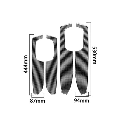4 PCS / Set Carbon Fiber Car Door Armrest Panel Decorative Sticker for Toyota Tundra 2014-2018, Left Right Driving - Car Interior Mouldings by buy2fix | Online Shopping UK | buy2fix