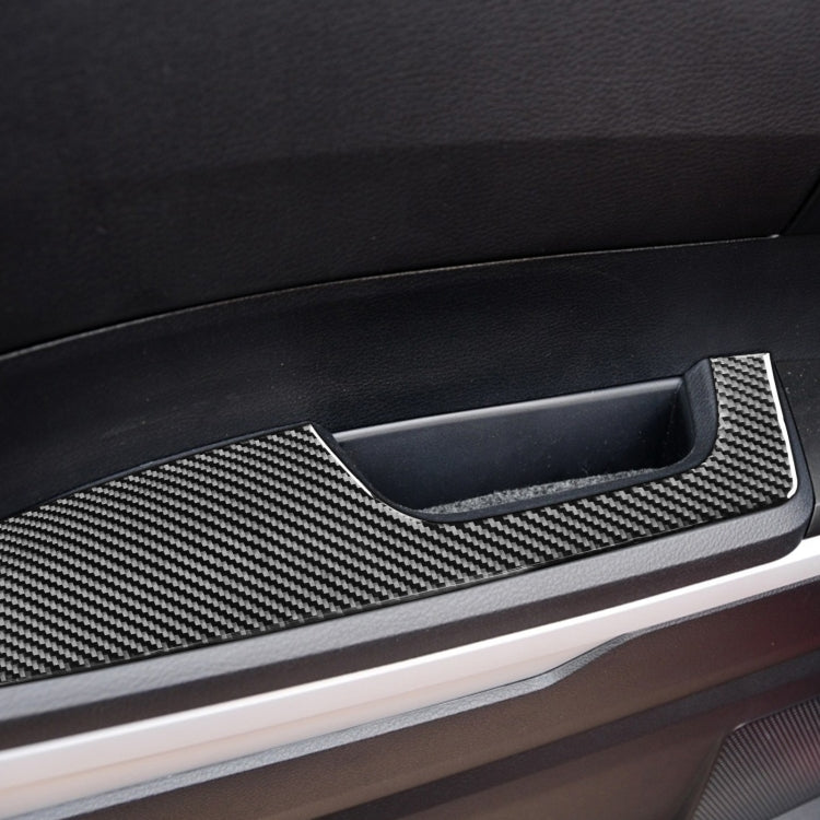 4 PCS / Set Carbon Fiber Car Door Armrest Panel Decorative Sticker for Toyota Tundra 2014-2018, Left Right Driving - Car Interior Mouldings by buy2fix | Online Shopping UK | buy2fix
