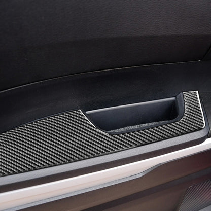 4 PCS / Set Carbon Fiber Car Door Armrest Panel Decorative Sticker for Toyota Tundra 2014-2018, Left Right Driving - Car Interior Mouldings by buy2fix | Online Shopping UK | buy2fix