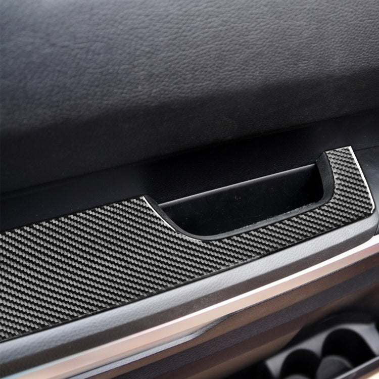 4 PCS / Set Carbon Fiber Car Door Armrest Panel Decorative Sticker for Toyota Tundra 2014-2018, Left Right Driving - Car Interior Mouldings by buy2fix | Online Shopping UK | buy2fix