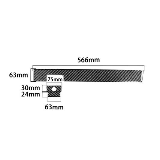 3 PCS / Set Carbon Fiber Car Co-pilot Glove Box Decorative Sticker for Toyota Tundra 2014-2018, Left Driving by buy2fix