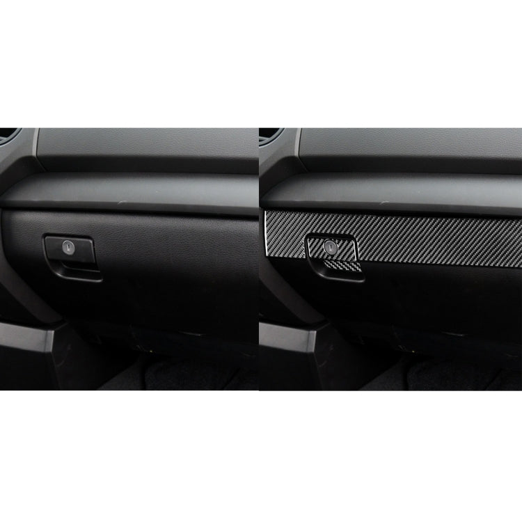 3 PCS / Set Carbon Fiber Car Co-pilot Glove Box Decorative Sticker for Toyota Tundra 2014-2018, Left Driving by buy2fix