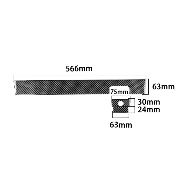 3 PCS / Set Carbon Fiber Car Co-pilot Glove Box Decorative Sticker for Toyota Tundra 2014-2018, Right Driving by buy2fix