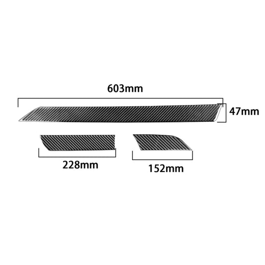 3 PCS / Set Carbon Fiber Car Center Console Decorative Sticker for Toyota Tundra 2014-2018, Left Driving by buy2fix