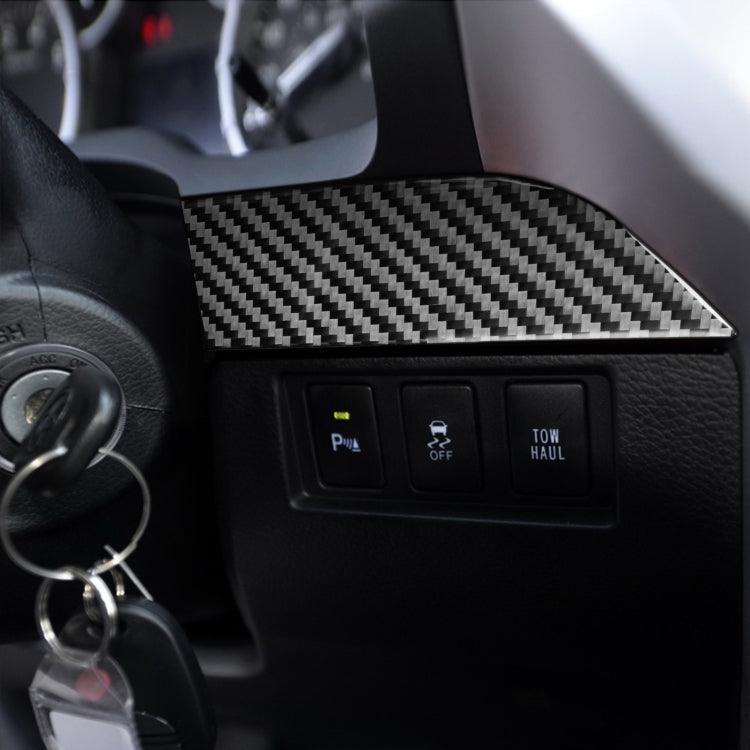 3 PCS / Set Carbon Fiber Car Center Console Decorative Sticker for Toyota Tundra 2014-2018, Left Driving by buy2fix