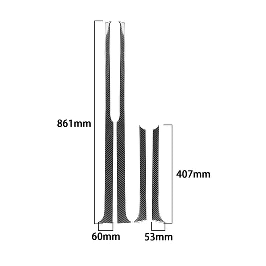 4 PCS / Set Carbon Fiber Car Door Panel Decorative Sticker for Toyota Tundra 2014-2018, Left Right Driving by buy2fix