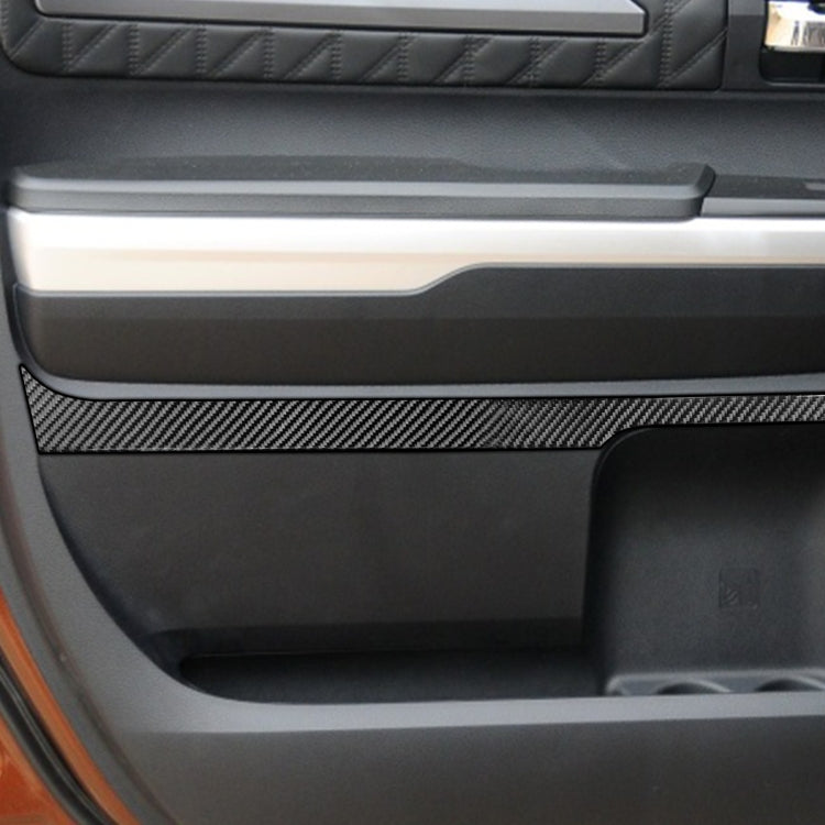 4 PCS / Set Carbon Fiber Car Door Panel Decorative Sticker for Toyota Tundra 2014-2018, Left Right Driving - Car Interior Mouldings by buy2fix | Online Shopping UK | buy2fix
