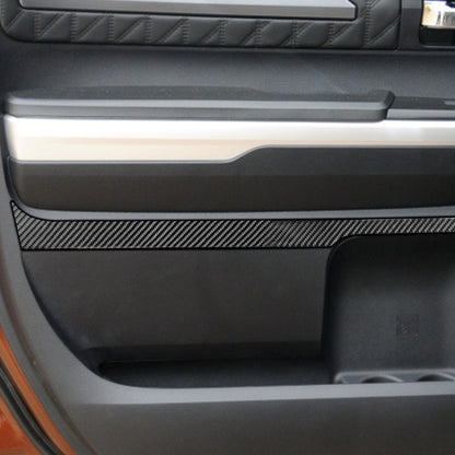 4 PCS / Set Carbon Fiber Car Door Panel Decorative Sticker for Toyota Tundra 2014-2018, Left Right Driving - Car Interior Mouldings by buy2fix | Online Shopping UK | buy2fix