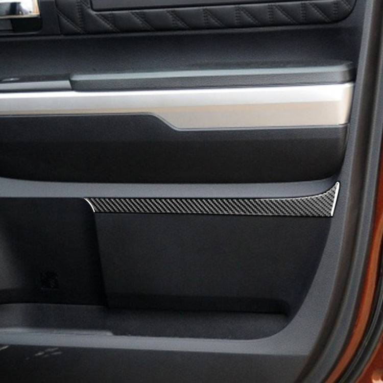 4 PCS / Set Carbon Fiber Car Door Panel Decorative Sticker for Toyota Tundra 2014-2018, Left Right Driving - Car Interior Mouldings by buy2fix | Online Shopping UK | buy2fix