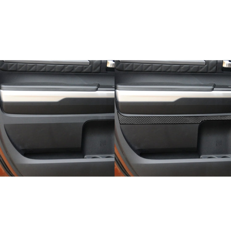 4 PCS / Set Carbon Fiber Car Door Panel Decorative Sticker for Toyota Tundra 2014-2018, Left Right Driving - Car Interior Mouldings by buy2fix | Online Shopping UK | buy2fix