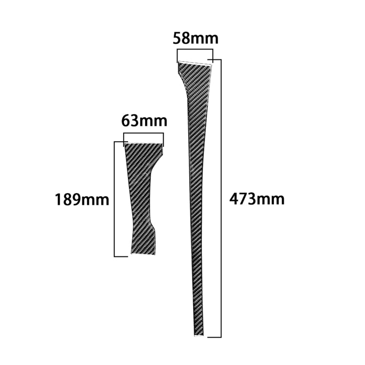 2 PCS / Set Carbon Fiber Car Central Control Gear Decorative Sticker for Toyota Tundra 2014-2018, Left Right Driving by buy2fix