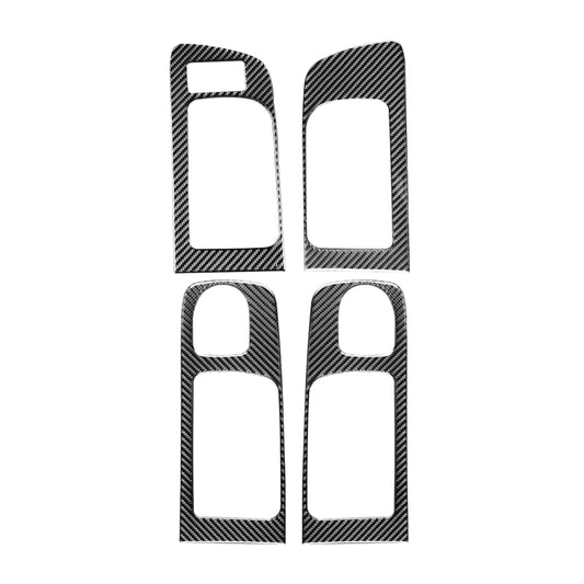 4 PCS / Set Carbon Fiber Car Door Inner Handle Decorative Sticker for Toyota Tundra 2014-2018, Left Driving - Car Interior Mouldings by buy2fix | Online Shopping UK | buy2fix