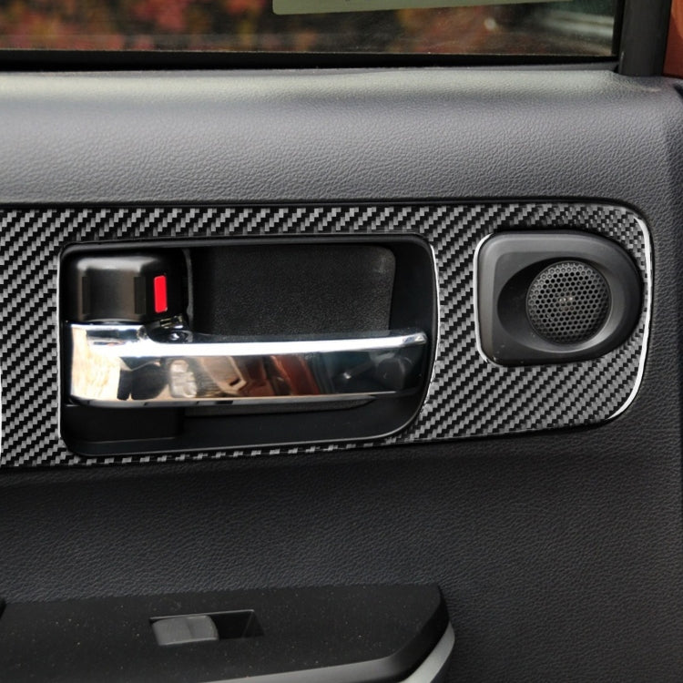 4 PCS / Set Carbon Fiber Car Door Inner Handle Decorative Sticker for Toyota Tundra 2014-2018, Left Driving - Car Interior Mouldings by buy2fix | Online Shopping UK | buy2fix