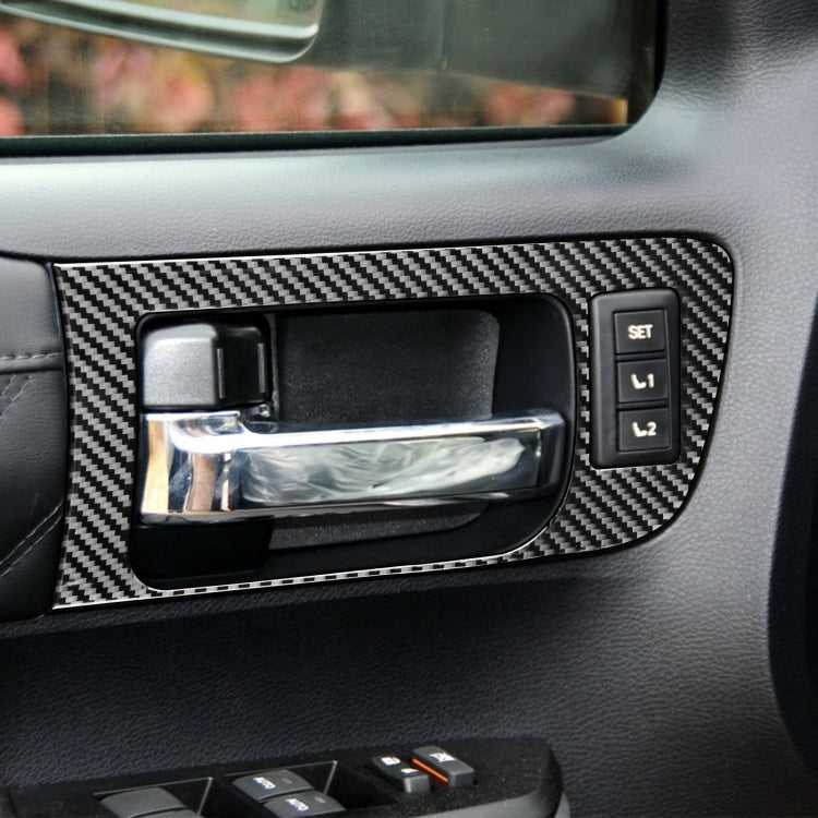 4 PCS / Set Carbon Fiber Car Door Inner Handle Decorative Sticker for Toyota Tundra 2014-2018, Left Driving - Car Interior Mouldings by buy2fix | Online Shopping UK | buy2fix