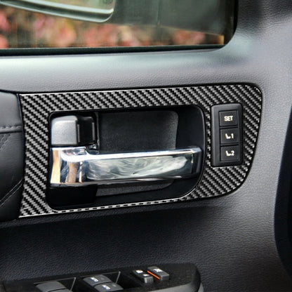 4 PCS / Set Carbon Fiber Car Door Inner Handle Decorative Sticker for Toyota Tundra 2014-2018, Left Driving - Car Interior Mouldings by buy2fix | Online Shopping UK | buy2fix