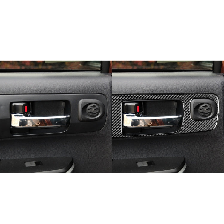 4 PCS / Set Carbon Fiber Car Door Inner Handle Decorative Sticker for Toyota Tundra 2014-2018, Left Driving - Car Interior Mouldings by buy2fix | Online Shopping UK | buy2fix