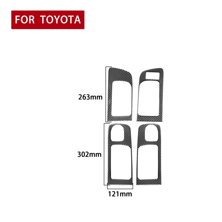 4 PCS / Set Carbon Fiber Car Door Inner Handle Decorative Sticker for Toyota Tundra 2014-2018, Right Driving - Car Interior Mouldings by buy2fix | Online Shopping UK | buy2fix