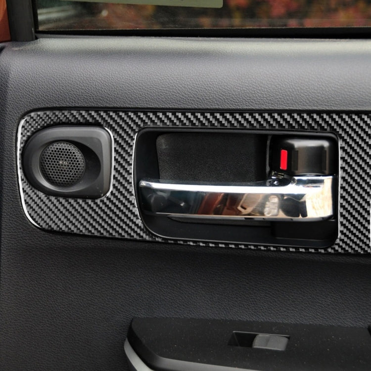 4 PCS / Set Carbon Fiber Car Door Inner Handle Decorative Sticker for Toyota Tundra 2014-2018, Right Driving - Car Interior Mouldings by buy2fix | Online Shopping UK | buy2fix
