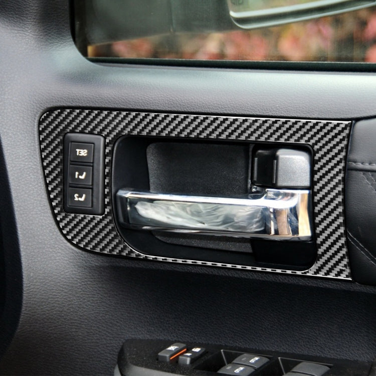 4 PCS / Set Carbon Fiber Car Door Inner Handle Decorative Sticker for Toyota Tundra 2014-2018, Right Driving - Car Interior Mouldings by buy2fix | Online Shopping UK | buy2fix
