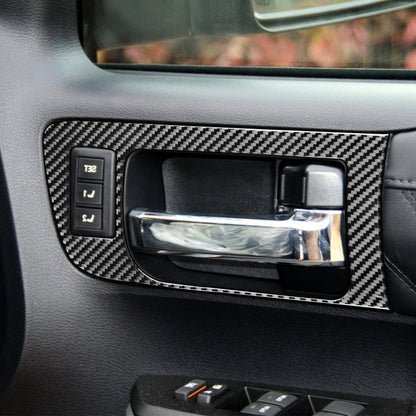 4 PCS / Set Carbon Fiber Car Door Inner Handle Decorative Sticker for Toyota Tundra 2014-2018, Right Driving - Car Interior Mouldings by buy2fix | Online Shopping UK | buy2fix