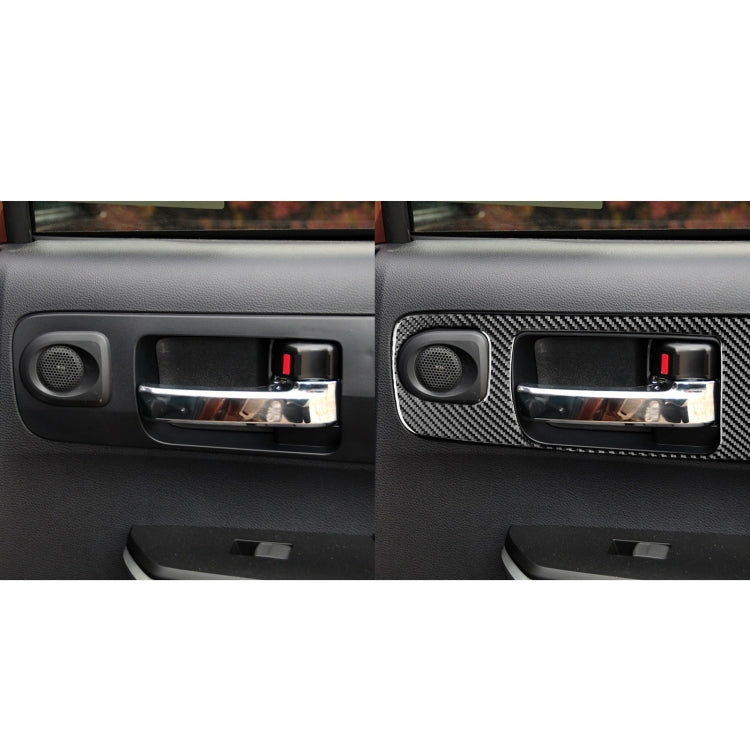 4 PCS / Set Carbon Fiber Car Door Inner Handle Decorative Sticker for Toyota Tundra 2014-2018, Right Driving - Car Interior Mouldings by buy2fix | Online Shopping UK | buy2fix