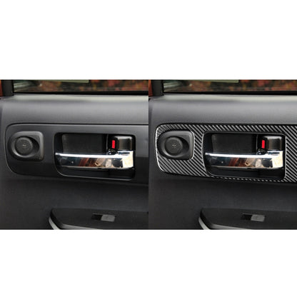 4 PCS / Set Carbon Fiber Car Door Inner Handle Decorative Sticker for Toyota Tundra 2014-2018, Right Driving - Car Interior Mouldings by buy2fix | Online Shopping UK | buy2fix