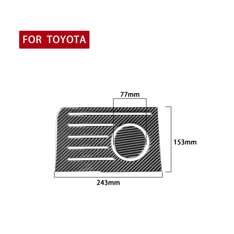 2 PCS / Set Carbon Fiber Car Central Control Storage Box Slot Mat Decorative Sticker for Toyota Tundra 2014-2018, Left Right Driving by buy2fix