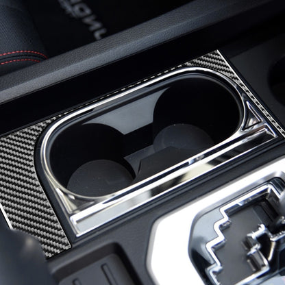 Carbon Fiber Car Cup Holder Frame Decorative Sticker for Toyota Tundra 2014-2018, Right Driving by buy2fix