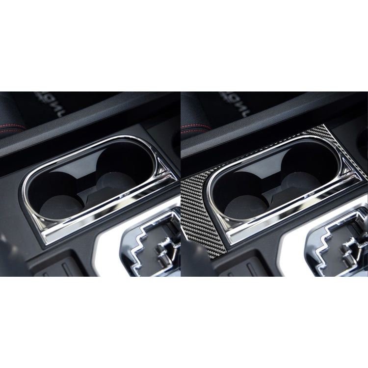 Carbon Fiber Car Cup Holder Frame Decorative Sticker for Toyota Tundra 2014-2018, Right Driving by buy2fix