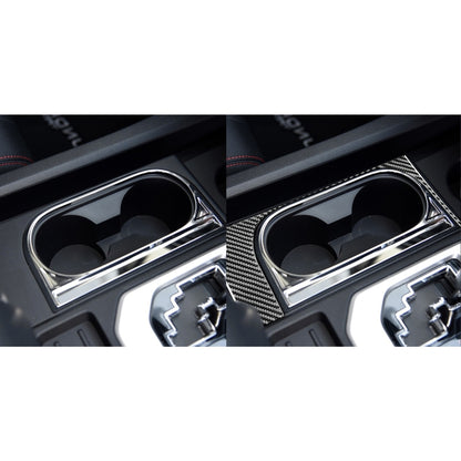 Carbon Fiber Car Cup Holder Frame Decorative Sticker for Toyota Tundra 2014-2018, Right Driving by buy2fix