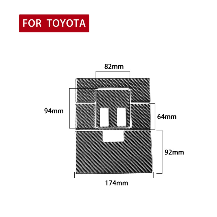 4 PCS / Set Carbon Fiber Car Front Row Reading Light Panel Decorative Sticker for Toyota Tundra 2014-2018, Left Right Driving Universal - Car Interior Mouldings by buy2fix | Online Shopping UK | buy2fix