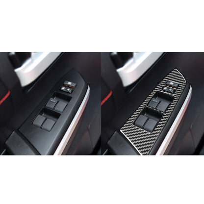 4 PCS / Set Carbon Fiber Car Glass Lift Switch Ring Decorative Sticker for Toyota Tundra 2014-2018, Right Driving - Car Interior Mouldings by buy2fix | Online Shopping UK | buy2fix